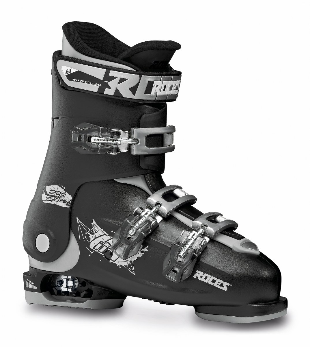 Outlook Destructief Zwerver Roces IDEA Free black silver verstelbare skischoenen 36-40 - Ski Outlet