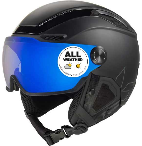 Bollé V-Line zwarte vizierhelm met photochromic lens s1-s3